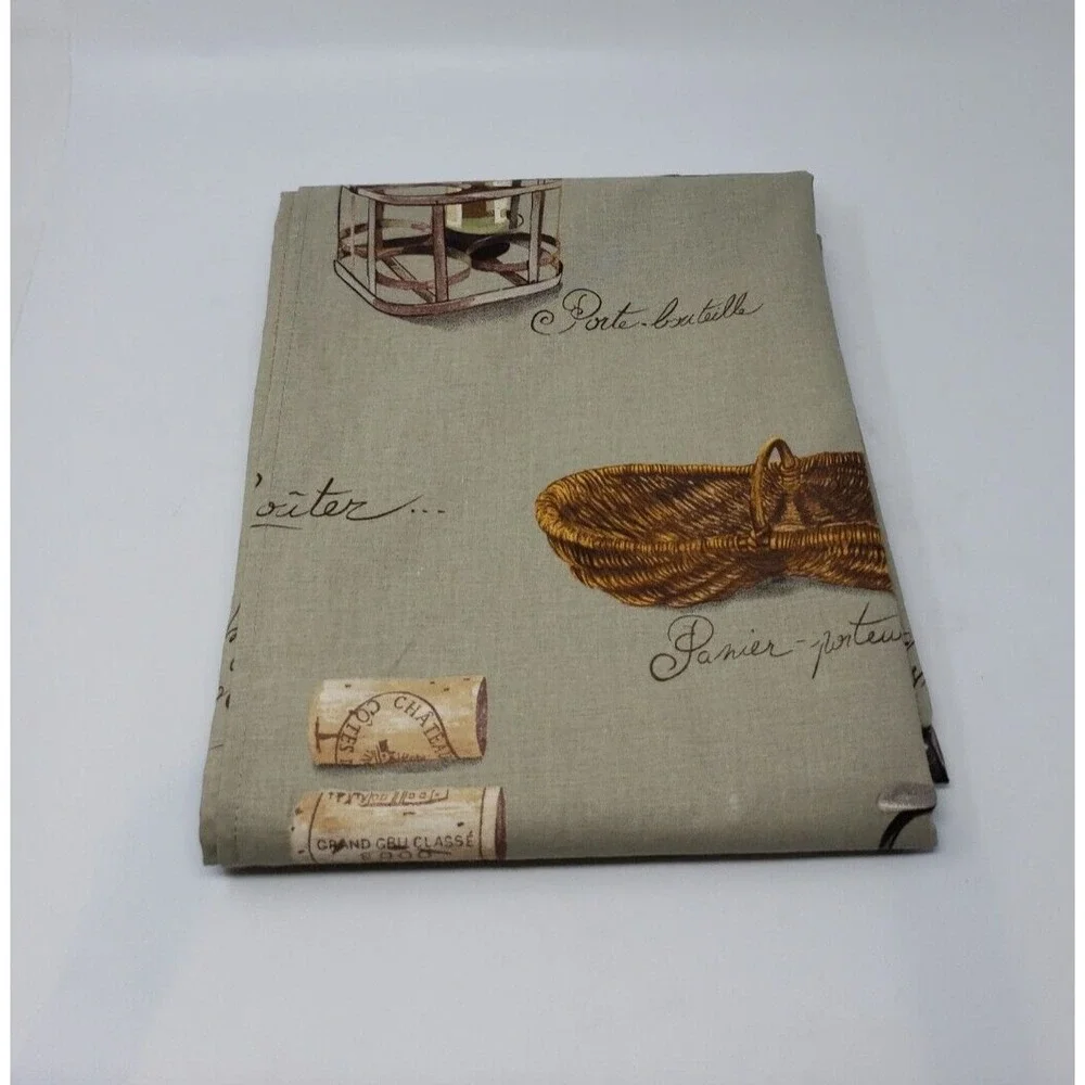 Vero France Tablecloth 60x100 Cotton Winery Green Rectangle Made in France